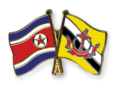 Fahnen Pins Nordkorea Brunei-Darussalam