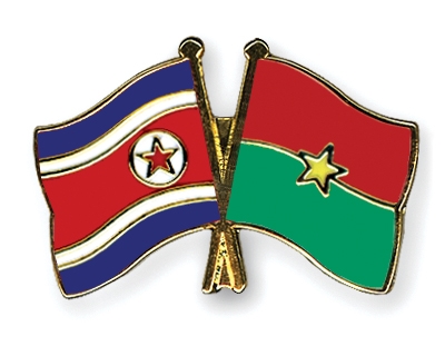 Fahnen Pins Nordkorea Burkina-Faso