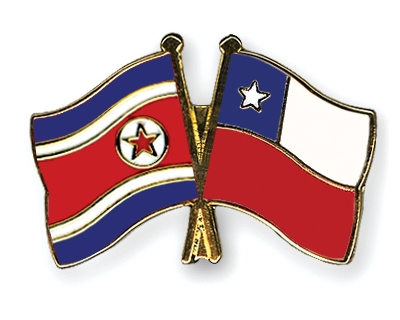 Fahnen Pins Nordkorea Chile