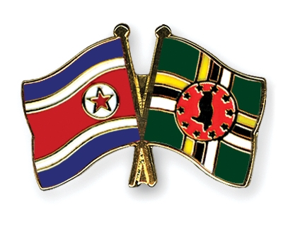 Fahnen Pins Nordkorea Dominica