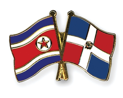 Fahnen Pins Nordkorea Dominikanische-Republik
