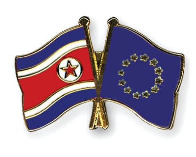 Fahnen Pins Nordkorea Europa