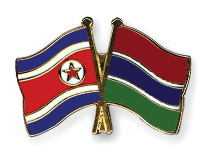 Fahnen Pins Nordkorea Gambia