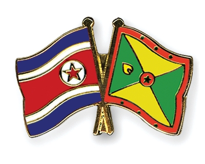 Fahnen Pins Nordkorea Grenada