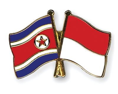 Fahnen Pins Nordkorea Indonesien