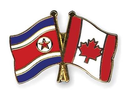 Fahnen Pins Nordkorea Kanada