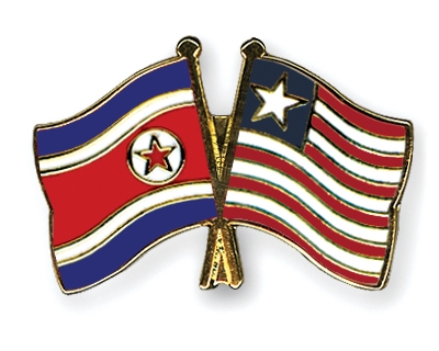 Fahnen Pins Nordkorea Liberia