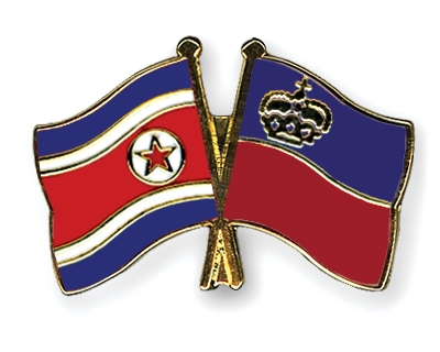 Fahnen Pins Nordkorea Liechtenstein