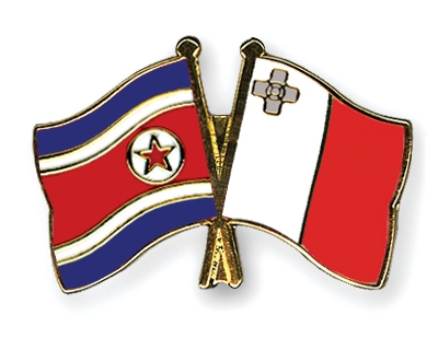 Fahnen Pins Nordkorea Malta