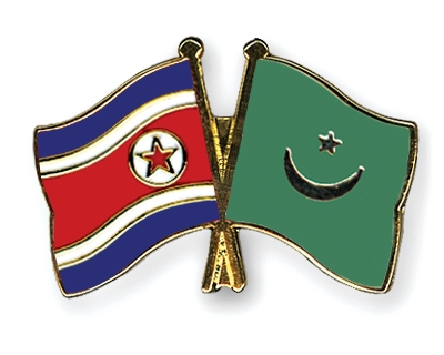 Fahnen Pins Nordkorea Mauretanien