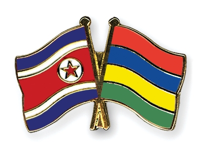 Fahnen Pins Nordkorea Mauritius