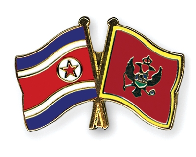 Fahnen Pins Nordkorea Montenegro