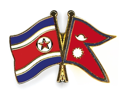 Fahnen Pins Nordkorea Nepal