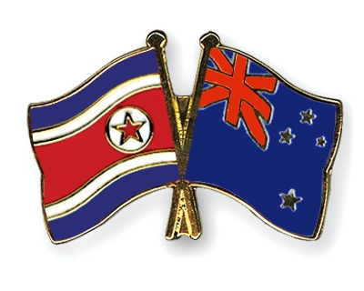 Fahnen Pins Nordkorea Neuseeland