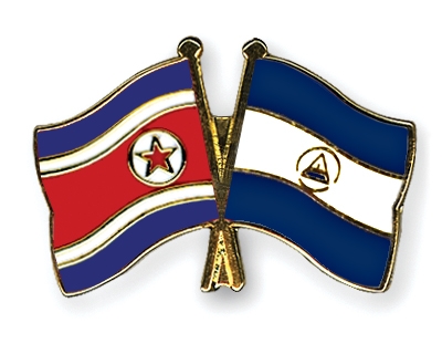 Fahnen Pins Nordkorea Nicaragua