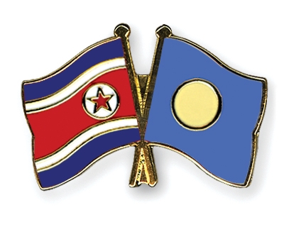 Fahnen Pins Nordkorea Palau