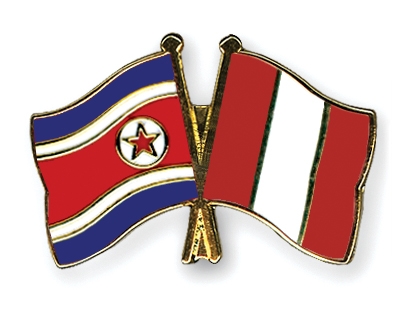 Fahnen Pins Nordkorea Peru