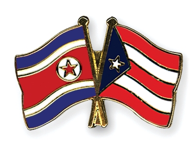 Fahnen Pins Nordkorea Puerto-Rico