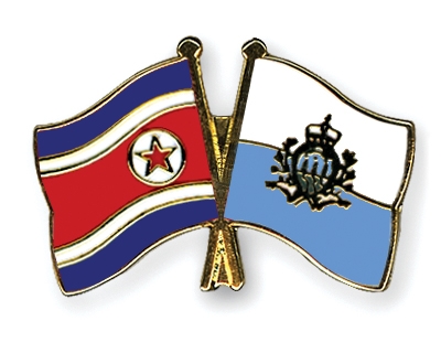 Fahnen Pins Nordkorea San-Marino