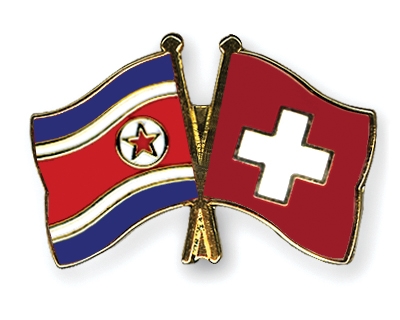 Fahnen Pins Nordkorea Schweiz