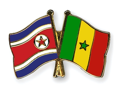 Fahnen Pins Nordkorea Senegal