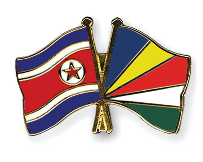 Fahnen Pins Nordkorea Seychellen