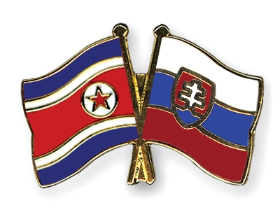 Fahnen Pins Nordkorea Slowakei