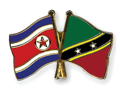 Fahnen Pins Nordkorea St-Kitts-und-Nevis