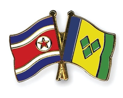 Fahnen Pins Nordkorea St-Vincent-und-die-Grenadinen