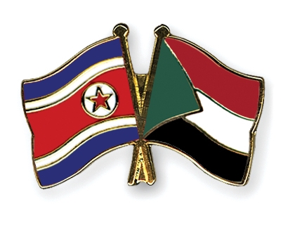 Fahnen Pins Nordkorea Sudan