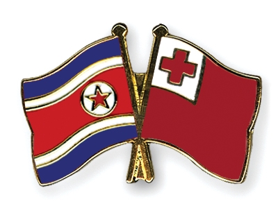 Fahnen Pins Nordkorea Tonga