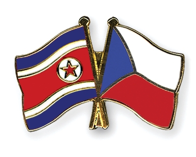Fahnen Pins Nordkorea Tschechische-Republik