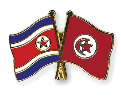 Fahnen Pins Nordkorea Tunesien