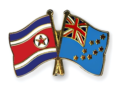 Fahnen Pins Nordkorea Tuvalu