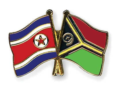 Fahnen Pins Nordkorea Vanuatu