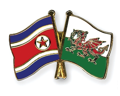 Fahnen Pins Nordkorea Wales