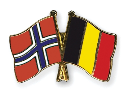 Fahnen Pins Norwegen Belgien