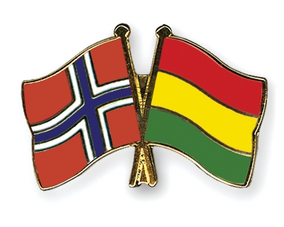 Fahnen Pins Norwegen Bolivien