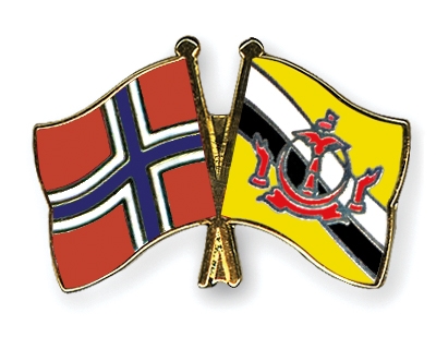 Fahnen Pins Norwegen Brunei-Darussalam