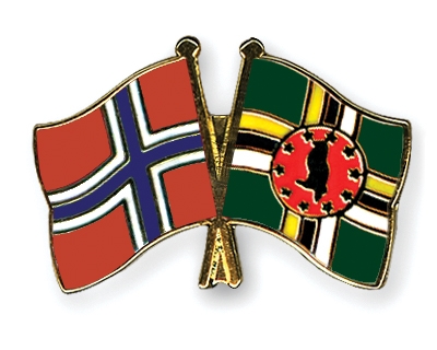 Fahnen Pins Norwegen Dominica