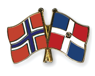 Fahnen Pins Norwegen Dominikanische-Republik