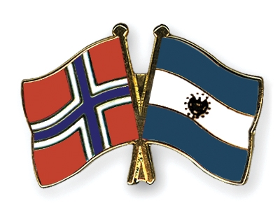 Fahnen Pins Norwegen El-Salvador