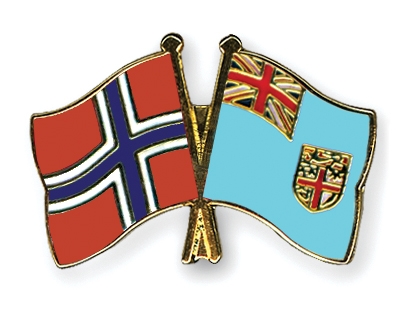 Fahnen Pins Norwegen Fidschi