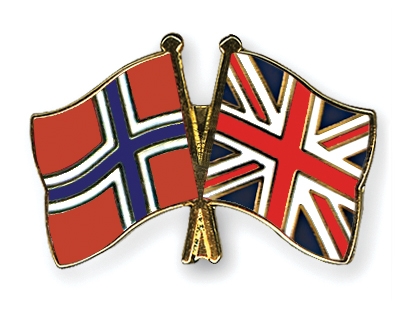 Fahnen Pins Norwegen Grossbritannien