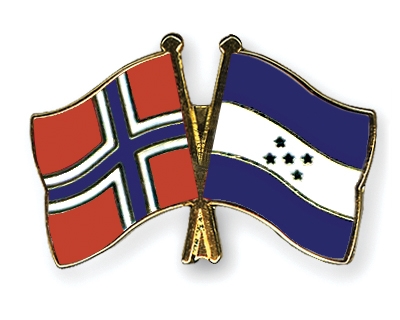 Fahnen Pins Norwegen Honduras