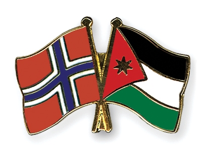 Fahnen Pins Norwegen Jordanien