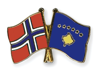 Fahnen Pins Norwegen Kosovo