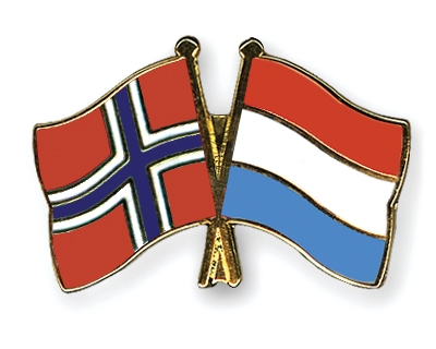 Fahnen Pins Norwegen Luxemburg