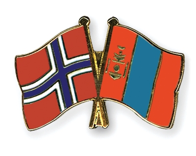 Fahnen Pins Norwegen Mongolei