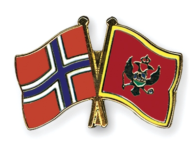 Fahnen Pins Norwegen Montenegro